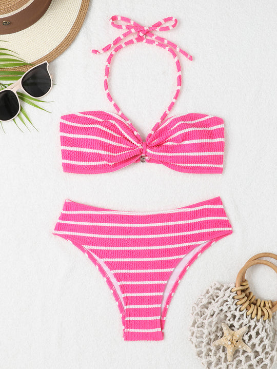 Damen Bandeau Bikini mit raffiniertem Knoten EB
