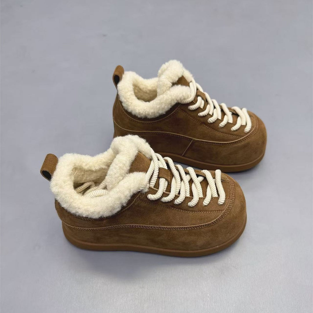 Damen Modische und kuschelige Winterstiefel mit flauschigem Innenfutter EB