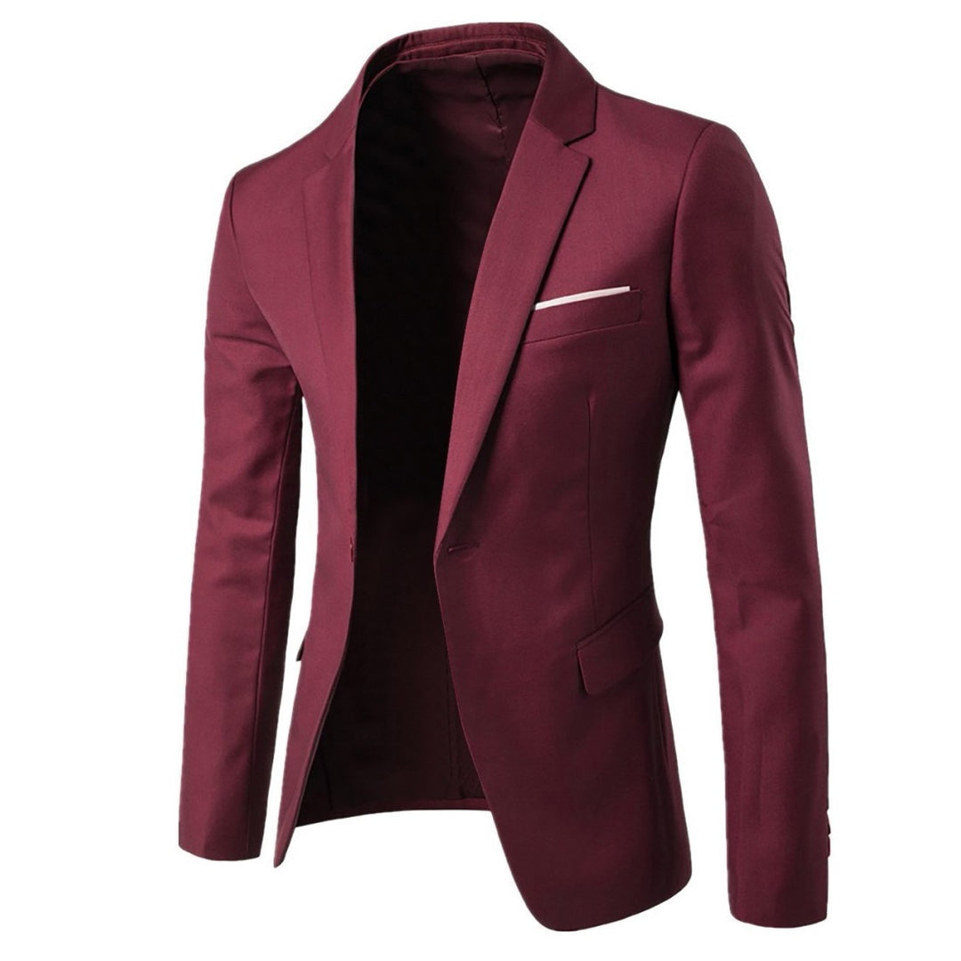 Herren nan taillierter Anzugblazer mit schmalem Revers und Einreiher-Schnitt EB