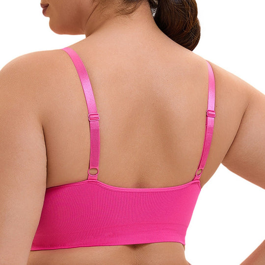 Damen sportlicher Bralette-BH mit nahtloser Passform und elastischem Unterband EB