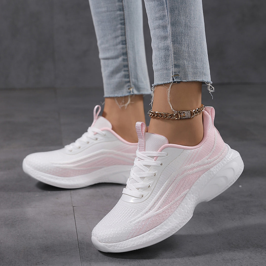 Damen atmungsaktive Freizeitschuhe mit elastischem Design EB