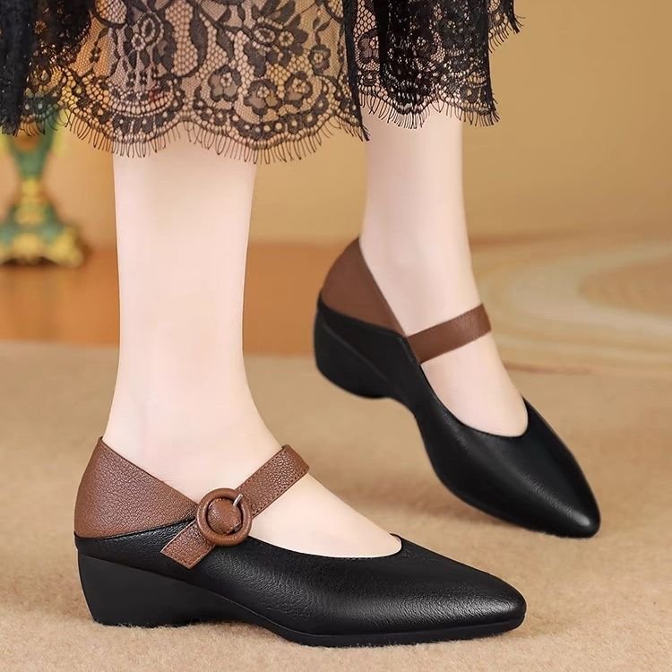 Damen elegante Sling-Pumps mit modischem Riemen und stabilem Absatz EB