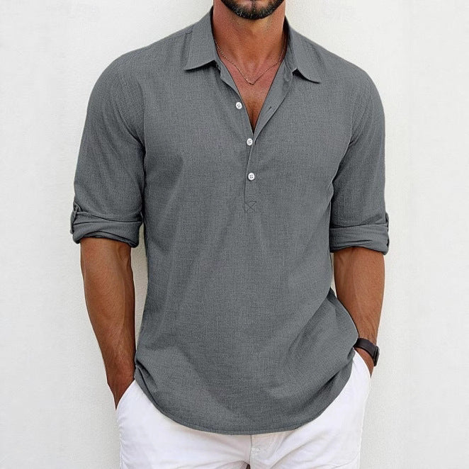 Herren Poloshirt mit modernen Knöpfen und lässigem Schnitt EB
