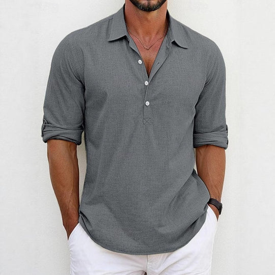 Herren Poloshirt mit modernen Knöpfen und lässigem Schnitt EB