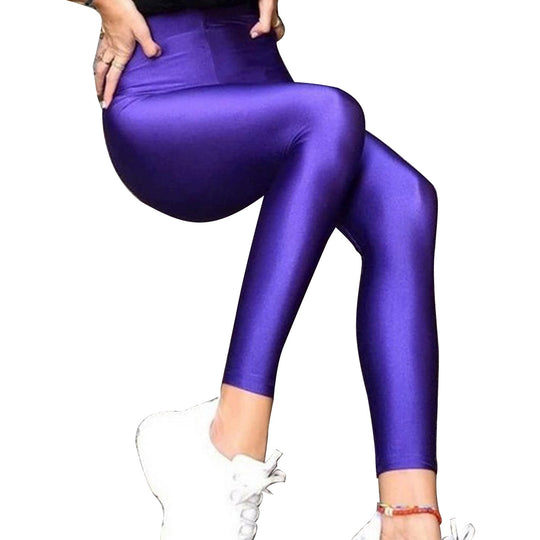 Damen Hochwertige Shiny Leggings mit hohem Bund und perfekter Passform EB