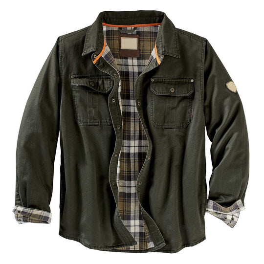 Herren Hemdjacke mit kariertem Innenfutter und praktischen Brusttaschen EB