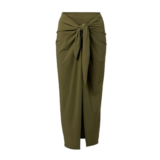 Damen Einteiler Badeanzug mit modischem Wickeldesign und elastischen Rüschendetails EB
