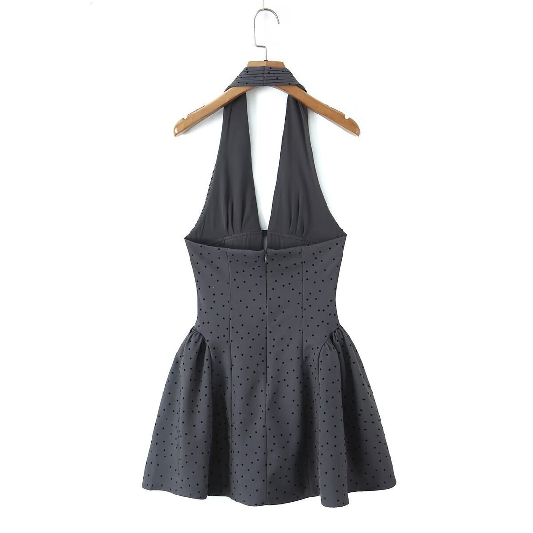 Damen Neckholder-Kleid mit schmeichelndem Schnitt und eingearbeiteten Falten EB