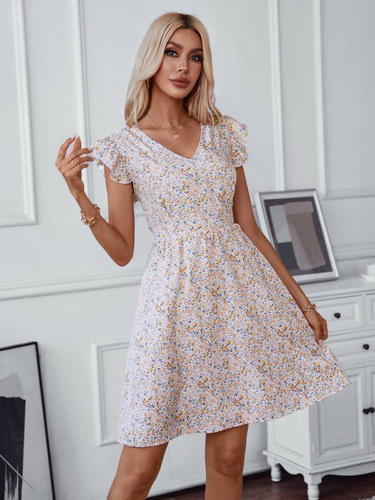 Damen verspielt fließendes Sommerkleid EB