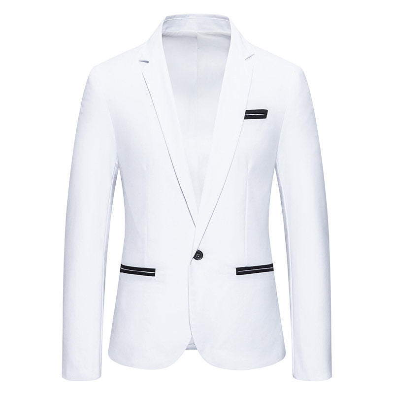 Herren Eleganter Blazer mit kontrastierenden Details EB