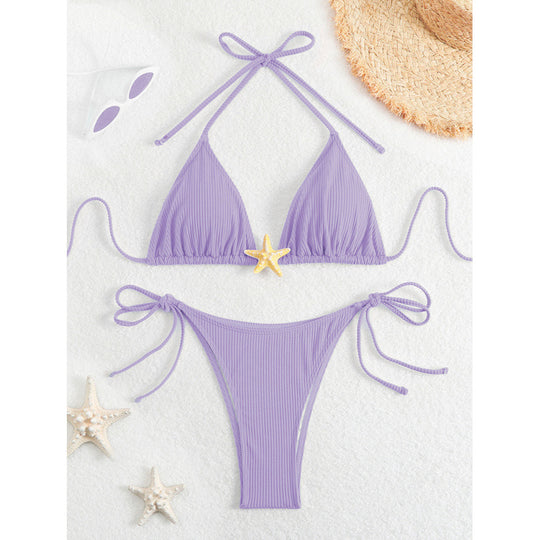 Damen Triangel-Bikini mit verspieltem Muschel-Detail EB