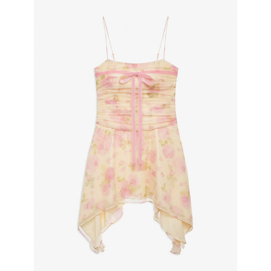Damen Sommerliches Kleid mit floralem Design und asymmetrischem Saum EB