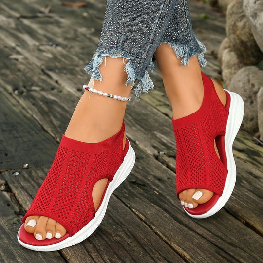Damen atmungsaktive Badeschuhe mit rutschfester Sohle und elastischem Knöchelansatz EB