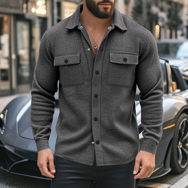 Herren strukturierte Arbeitsjacke mit praktischen Taschen EB