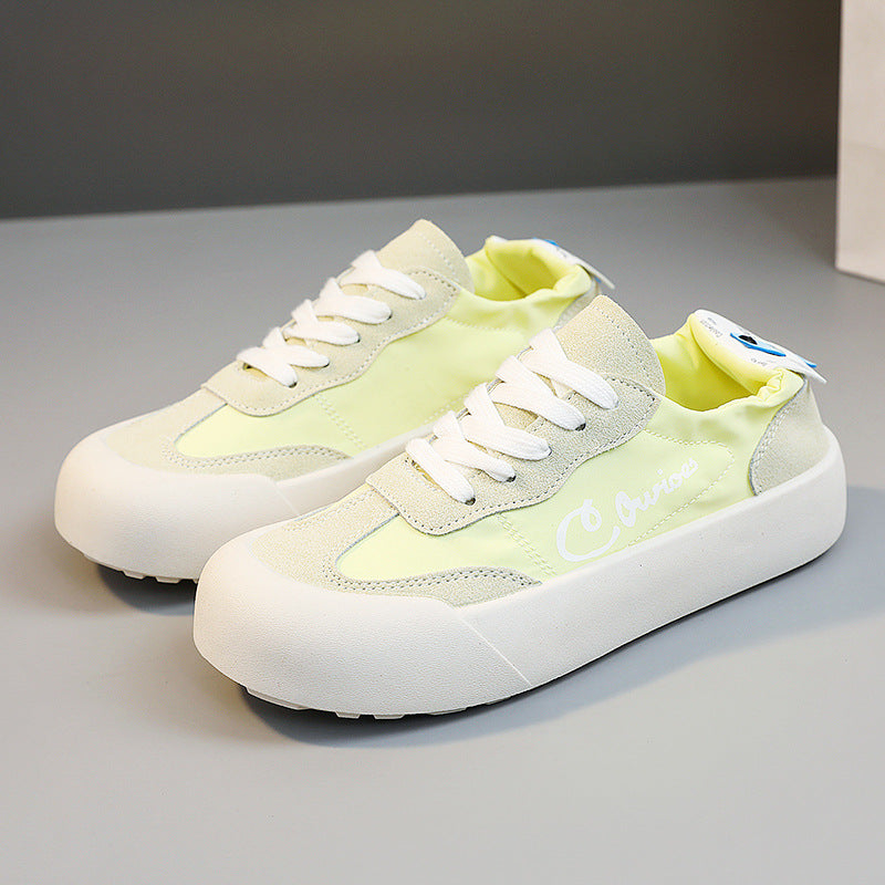 Damen Bequeme Sneakers mit erhöhte Sohle und atmungsaktiver Mesh-Oberfläche EB