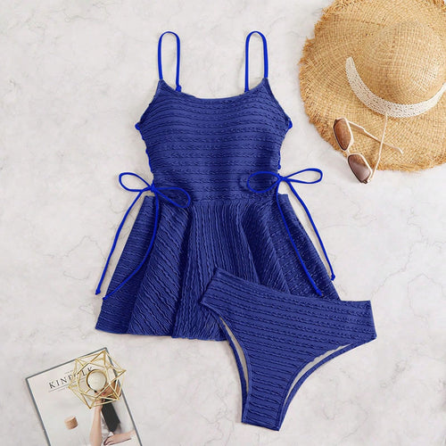 Damen Tankini mit schwingendem Rock-Design EB