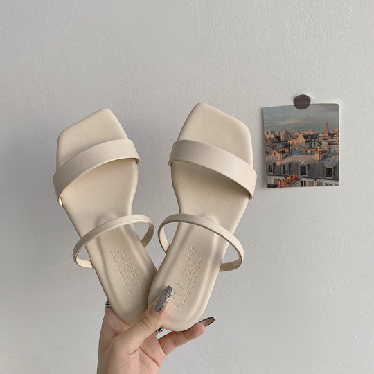 Damen Minimalistische Riemensandaletten mit elegantem Design und bequemer Fußbettgestaltung EB