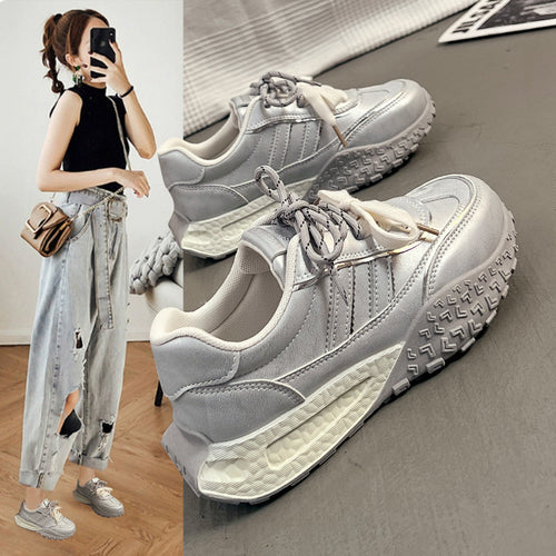 Damen Sportliche Sneakers mit modernem Design und dämpfender Sohle EB