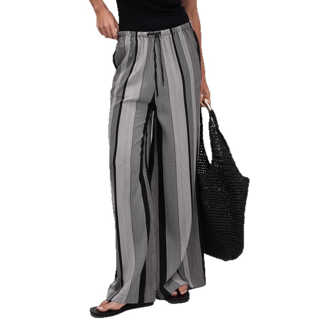 Damen Weit geschnittene Sommerhose mit elastischem Bund EB