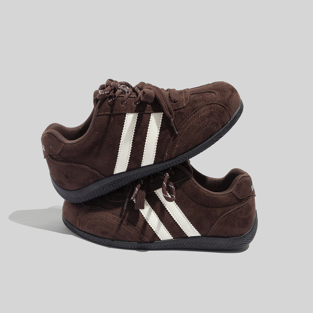 Damen Sportliche Sneaker mit rutschfester Gummisohle und weichem Wildleder-Obermaterial EB
