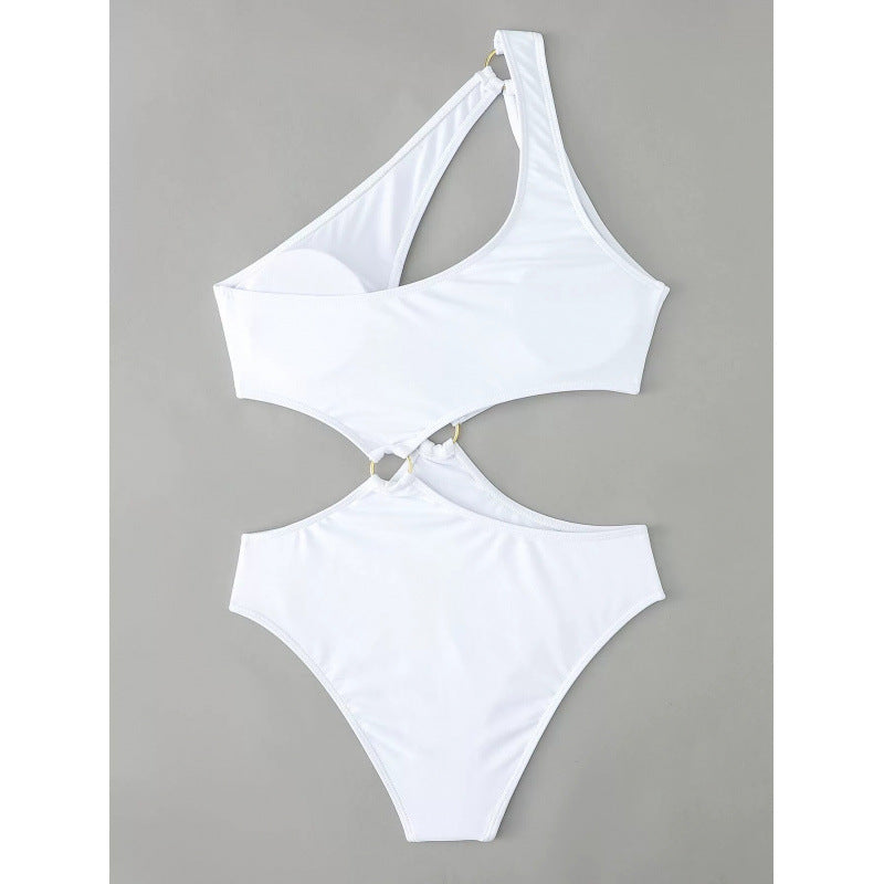 Damen Cut-Out Badeanzug mit modischem Ringdetail und figurformendem Schnitt EB