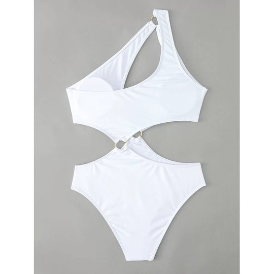 Damen Cut-Out Badeanzug mit modischem Ringdetail und figurformendem Schnitt EB