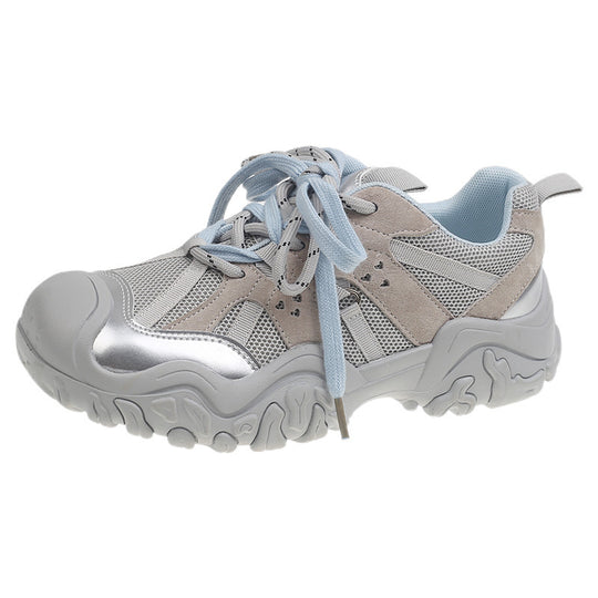 Damen Freizeit Sneakers mit atmungsaktiver Mesh-Oberfläche und robuster Gummisohle EB