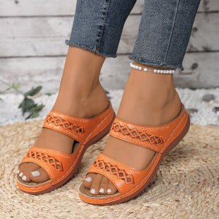 Damen Komfort-Sandalen mit modischem Schnallen-Design EB