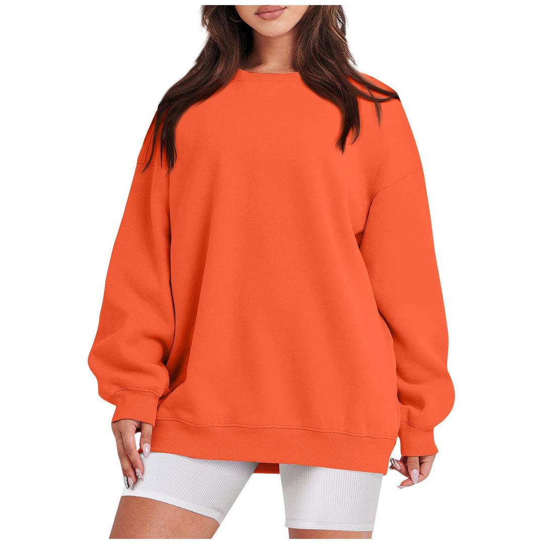 Damen nan Longline-College-Sweatshirt mit geripptem Saum, Raglanärmeln und angerauter Innenseite EB