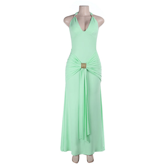 Damen Maxikleid mit raffiniertem Schnitt und glamourösen Akzenten EB