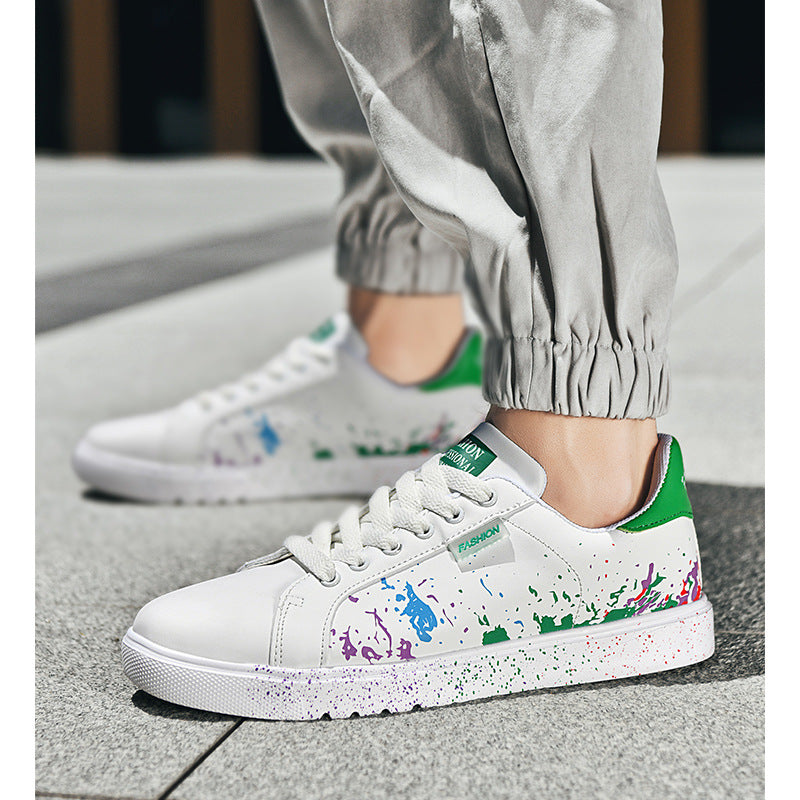 Unisex Freizeit-Sneaker mit Farbspritz-Design und gepolstertem Komfortfußbett EB