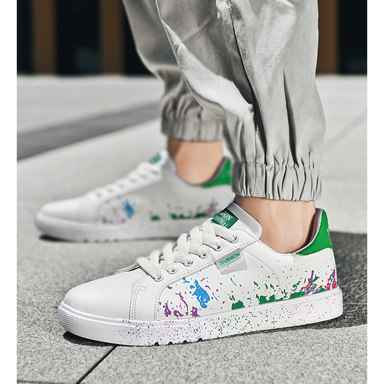 Unisex Freizeit-Sneaker mit Farbspritz-Design und gepolstertem Komfortfußbett EB