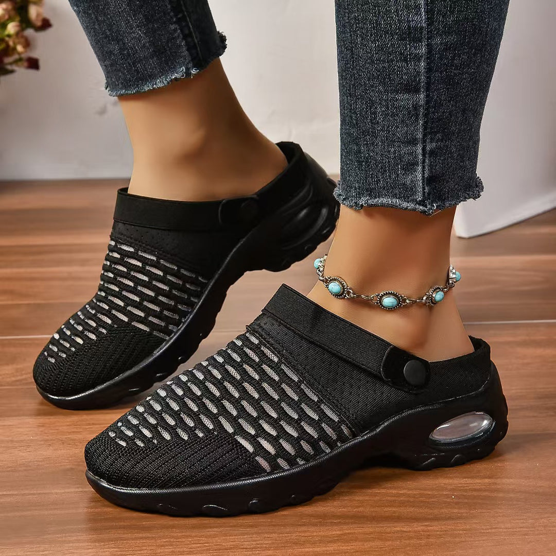 Damen Atmungsaktive Slip-On Freizeitschuhe mit elastischem Riemen EB