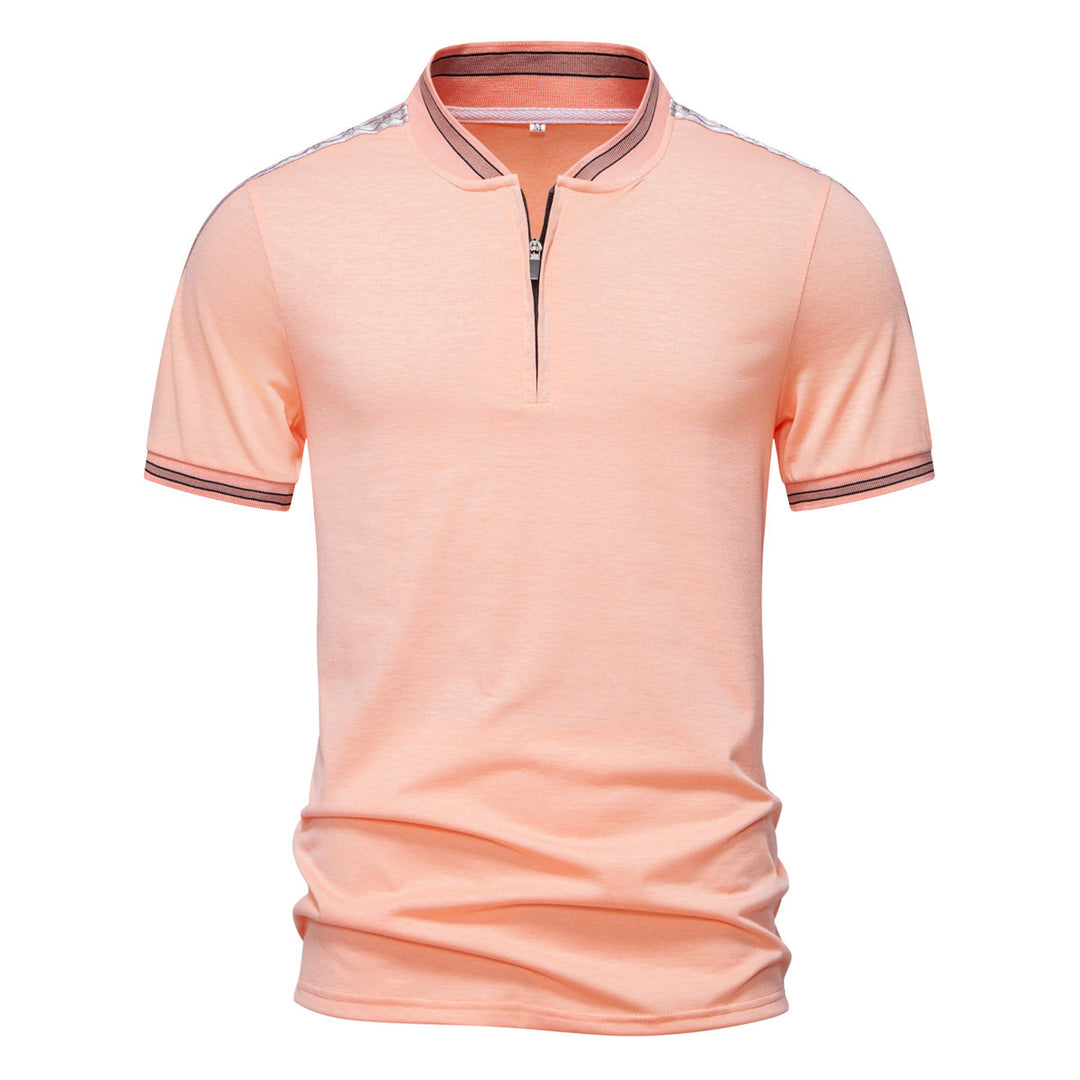 Herren Poloshirt mit hochwertigem Stehkragen und praktischem Reißverschluss EB