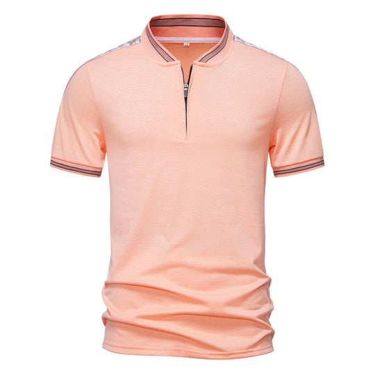 Herren Poloshirt mit hochwertigem Stehkragen und praktischem Reißverschluss EB