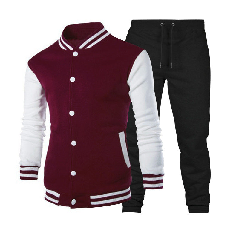 Herren sportliche Collegejacke mit praktischen Taschen und atmungsaktiver Baumwolle EB