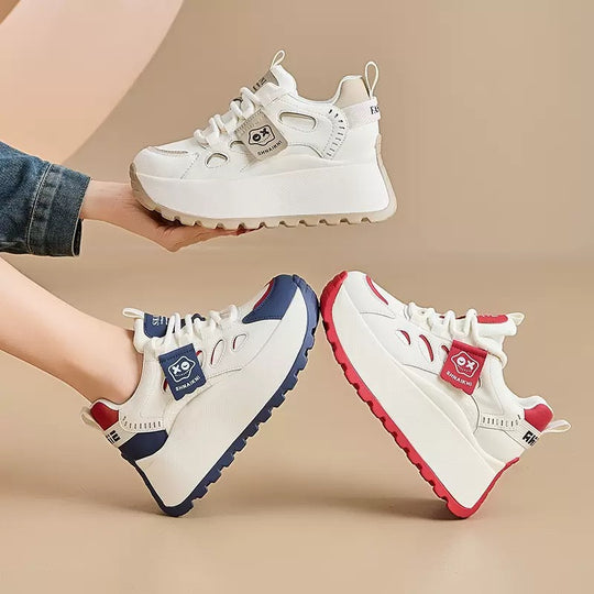 Damen Sportliche Plateausneakers mit modernem Design und flexibler Sohle EB