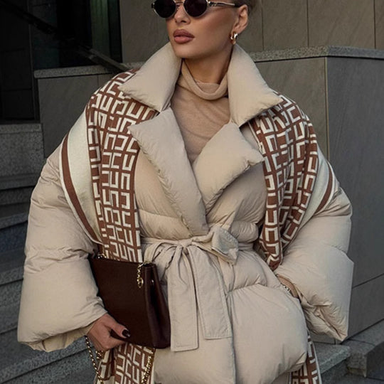 Damen Modischer Wickelmantel EB