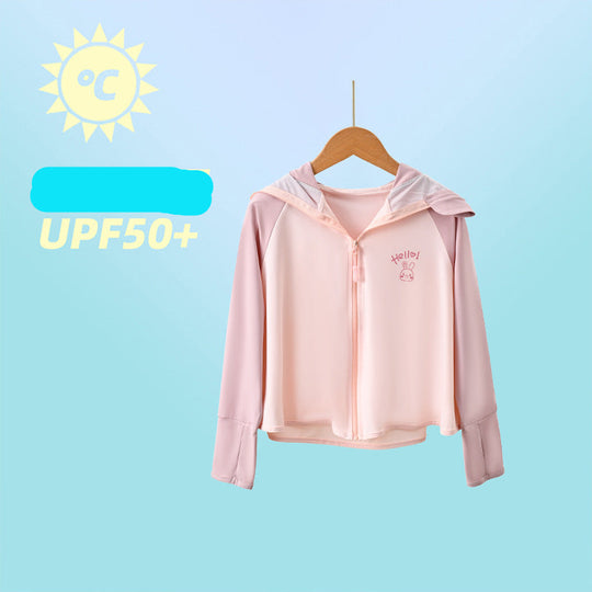 Mädchen funktionale UV-Schutzjacke mit Kapuze EB