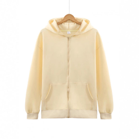 Unisex nan leichter Reißverschluss-Hoodie mit innen angerautem French-Terry, flachen Nähten und Kängurutaschen EB