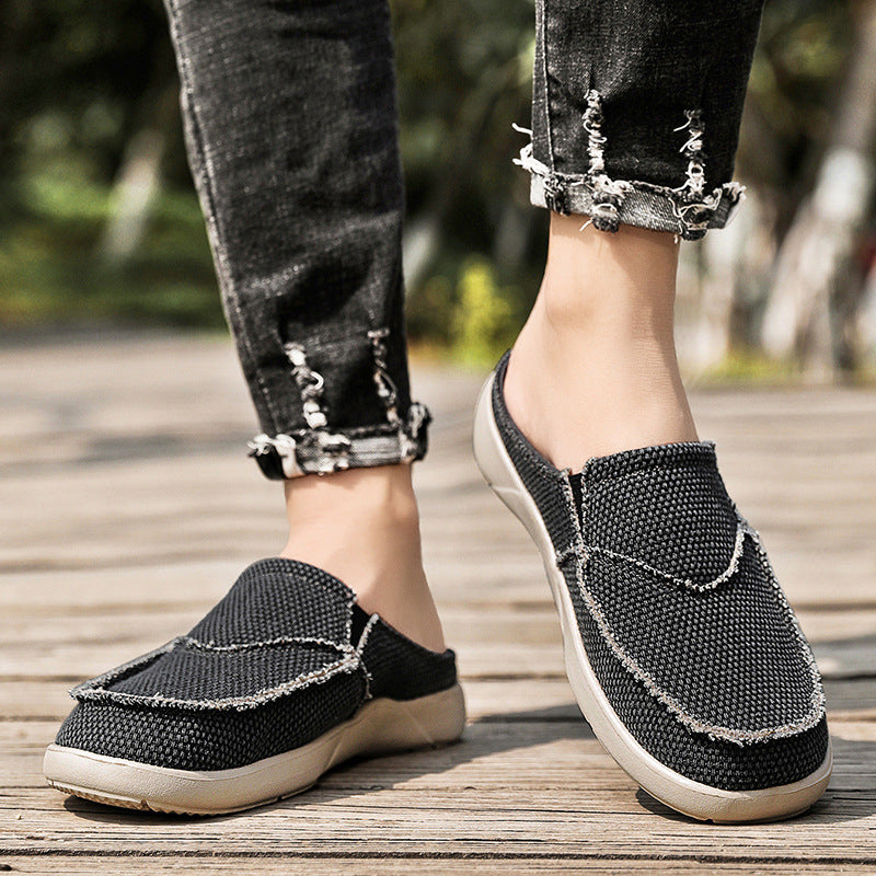 Damen Bequeme Slip-On Freizeitschuhe aus atmungsaktivem Material EB