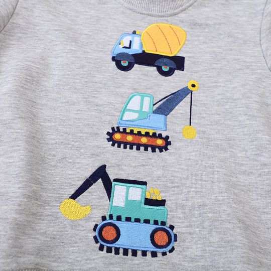 Jungen Sweatshirt mit aufregendem Baustellenmotiven EB