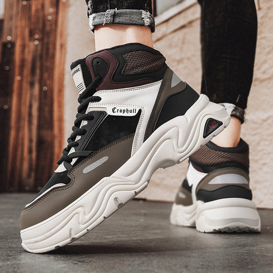 Damen Sportliche High-Top Sneakers mit dämpfender Sohle und atmungsaktivem Obermaterial EB