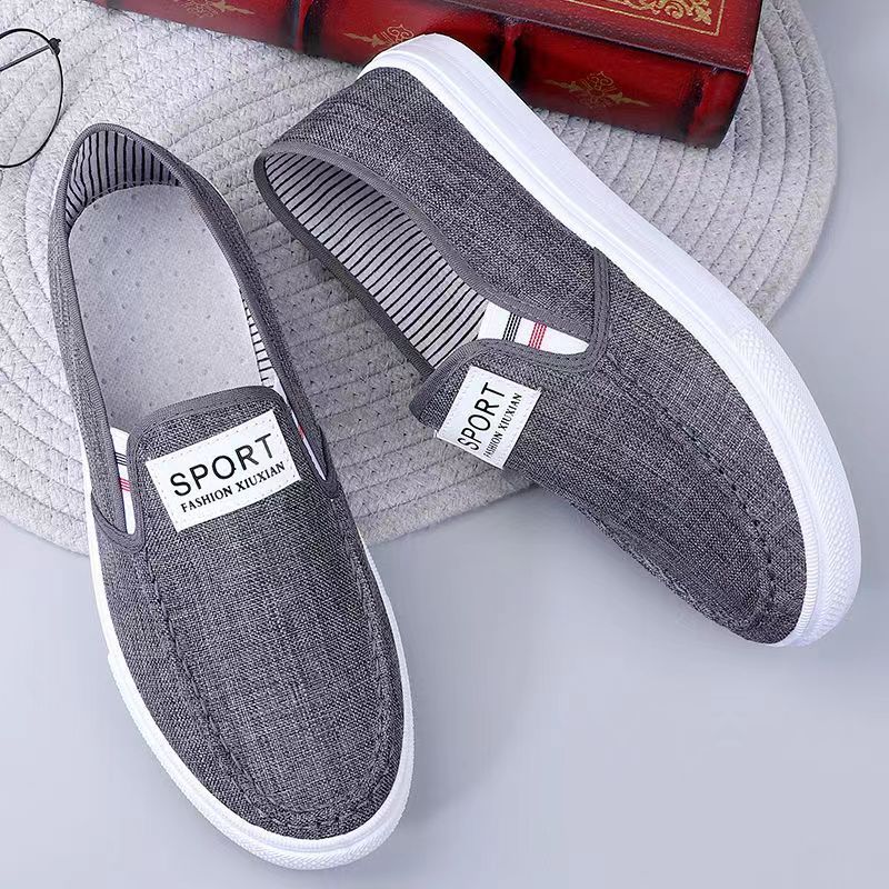 Damen lässige Slip-On Sneakers aus atmungsaktivem Material EB