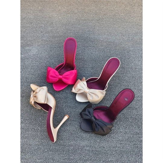 Damen High Heel Sandalen mit kunstvollem Schleifendesign EB