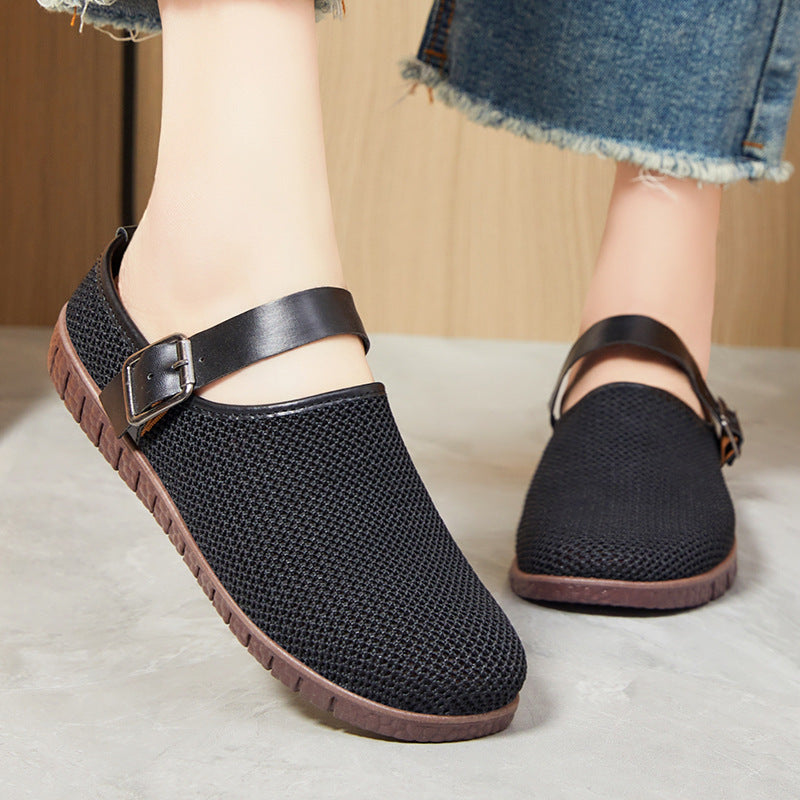 Damen Atmungsaktive Clogs mit verstellbarem Riemen EB
