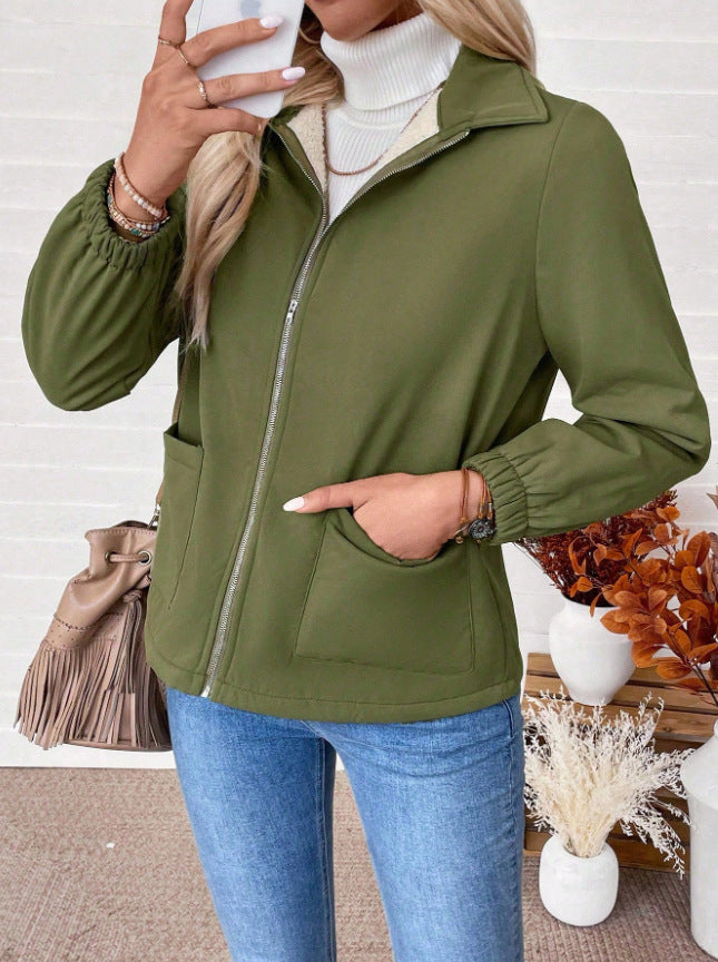 Damen Freizeitjacke mit Frontreißverschluss und praktischen Taschen EB