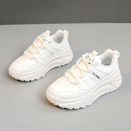 Damen Sportliche Chunky Sneakers mit gepolsterter Sohle und innovativem Schnürsystem EB