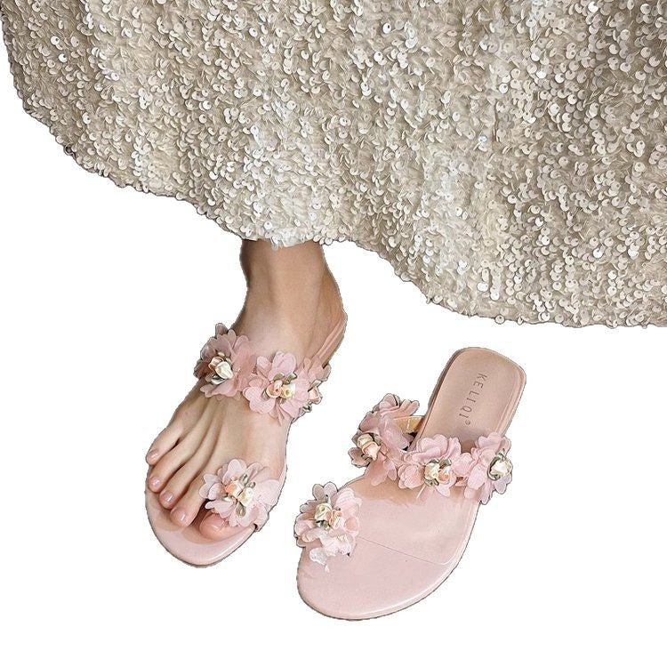 Damen Sandalen mit floralem Design und rutschfester Sohle EB