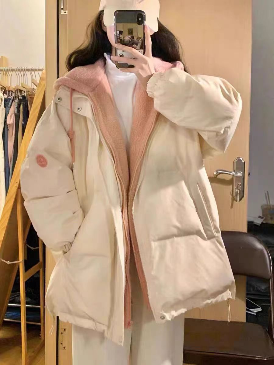 Damen gesteppte Winterjacke mit wärmendem Fleece-Innenfutter und praktischem Kapuzenkragen EB